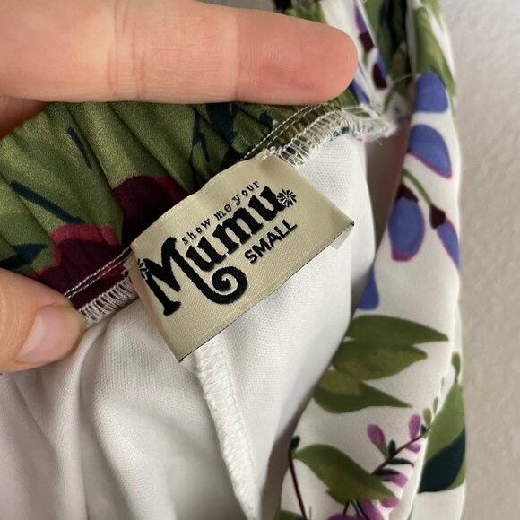 Show Me Your Mumu Tea Party Midi Skirt Size Small Floral Green Pink SMYM - Picture 10 of 12